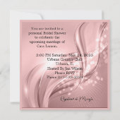 Brautparty Luxury Pink Metallic Foto Einladung (Rückseite)