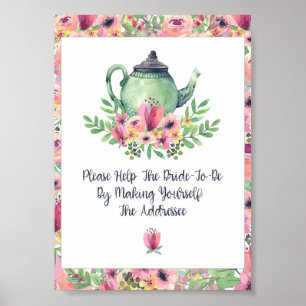 Brautparty Machen Sie sich selbst zum Adresssymbol Poster
