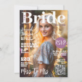 Brautparty Magazine Cover Einladung (Vorderseite)