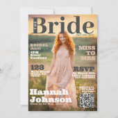 Brautparty Magazine Cover Einladung (Vorderseite)