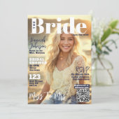 Brautparty Magazine Cover Einladung (Stehend Vorderseite)