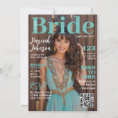 Brautparty Magazine Cover Einladung (Vorderseite)