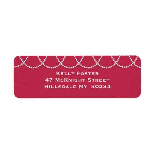 Brautparty Magenta und Perlen (Vorne)