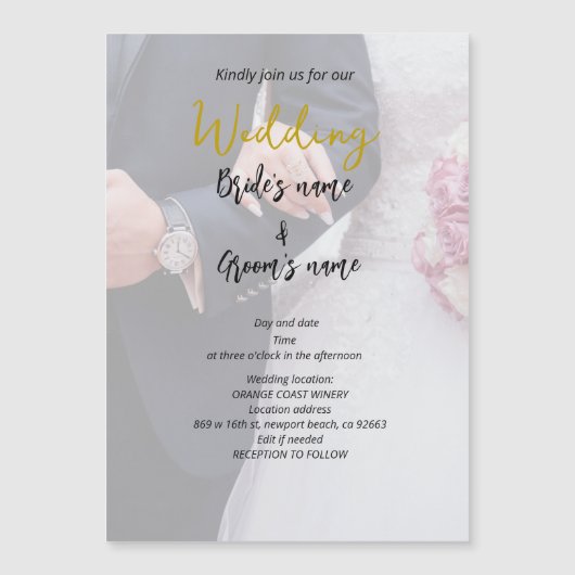 Brautparty Magneteinladung (Vorderseite)