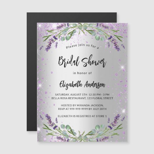 Brautparty Magneteinladung (Vorne/Hinten)