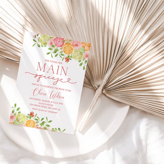 Brautparty "Main Squeeze" - Party "Citrus" im Somm Einladung