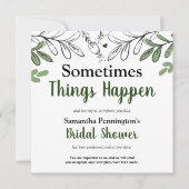 Brautparty Manchmal geschieht es verzögert Einladung (Vorderseite)