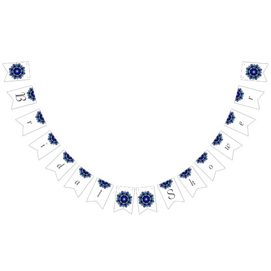 Brautparty. Mandala in dunkelblau Wimpelkette (Alle)