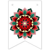 Brautparty. Mandala in rot Wimpelkette (Erste Fahne)