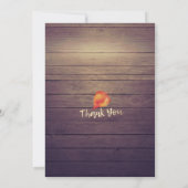 Brautparty Maple Blätter Pumpkins Sonnenblumenholz Einladung (Rückseite)