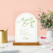 Brautparty Margarita Bar Instructions Acrylschild (Hochzeit)