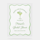 Brautparty "Margs & Matrimony" Begrüßungszeichen Acrylschild (Vorderseite)