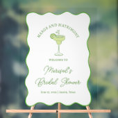 Brautparty "Margs & Matrimony" Begrüßungszeichen Acrylschild (Neutral)