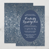 Brautparty - Marine und silbernes mit Einladung (Vorne/Hinten)