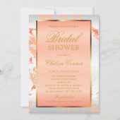 Brautparty - Marmor, Weiß und Gold Einladung (Vorderseite)