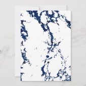 Brautparty - Marmor, Weiß und Silber Einladung (Rückseite)