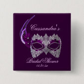 "Brautparty" - Maskenmaske Button (Vorderseite)