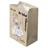 Brautparty-Medium für die neutrale Fraktion der Mo Mittlere Geschenktüte (Rückseite Schrägansicht)