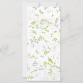 Brautparty-Menü-Karte Gilt für die Wildblume im Fr (Rückseite)