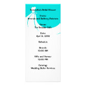 Brautparty Menu Rackcard Werbekarte (Hinten)