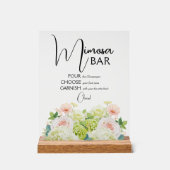 Brautparty Mimosa Bar Acrylschild (Vorderseite)