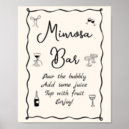 Brautparty Mimosa Bar Poster