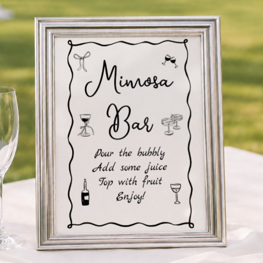 Brautparty Mimosa Bar Poster