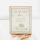 Brautparty Mimosa Bar Sign, Bauern Markt Poster