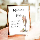 Brautparty Mimosa Bar Sign Bubbly Bar Poster