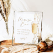 Brautparty Mimosa Bar Sign, Perlen & Prosecco Poster