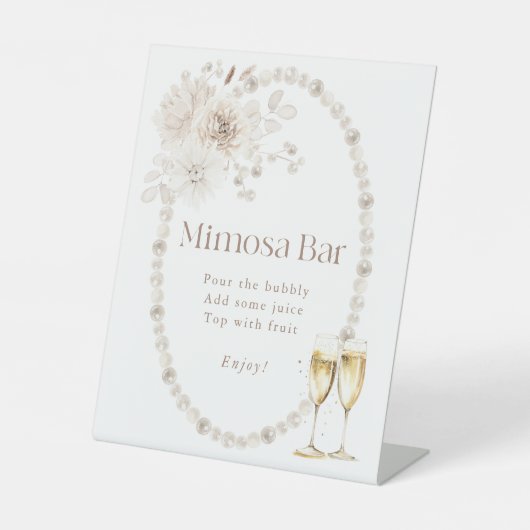 Brautparty Mimosa Bar Sign Sockelschild (Vorderseite)