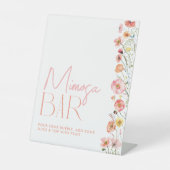 Brautparty Mimosa Bar Signature Wildblumen Sockelschild (Vorderseite)