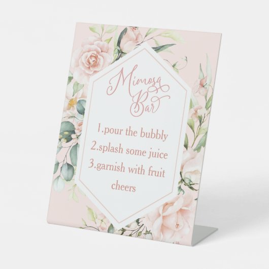 Brautparty mimosa Bar Sockelschild (Vorderseite)