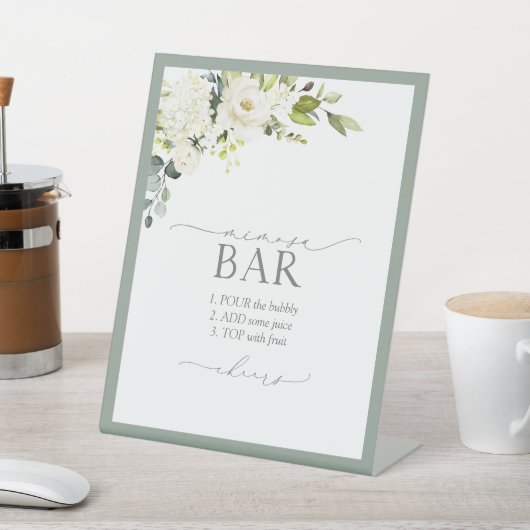 Brautparty Mimosa Bar Sockelschild (In SItu)