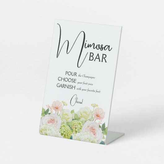 Brautparty Mimosa Bar Sockelschild (Vorderseite)