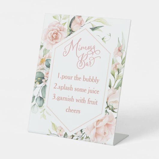 Brautparty mimosa Bar Sockelschild (Vorderseite)