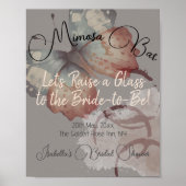 Brautparty Mimosa Bar Tabletop Poster (Vorne)