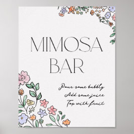 Brautparty Mimosa Sign Poster