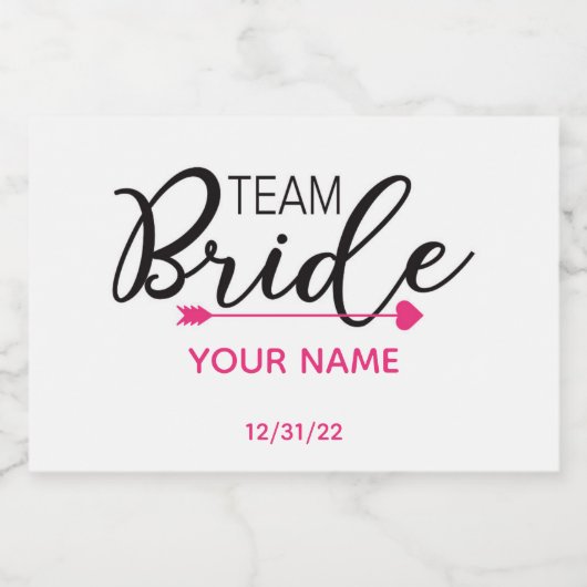 Brautparty Mini Sparkling Weinkeller Weinkarte Schaumweinetikett (Einzelnes Label)