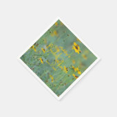 Brautparty Minimalistisch Gelbe Wildblume Serviette (Ecke)