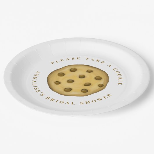 Brautparty Minimalistisch Niedlich Bitte nehmen Si Pappteller (Schrägansicht)