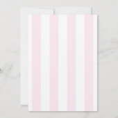 Brautparty Minimalistische Rose rosa Streifen Einladung (Rückseite)