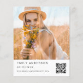 Brautparty Minimalistischer QR-Code Einfaches Foto (Rückseite)