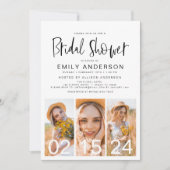 Brautparty Minimalistischer QR-Code Einfaches Foto Einladung (Vorderseite)