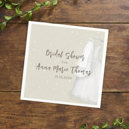 Brautparty Minimalistisches einfaches Hochzeitskle Serviette