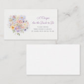 Brautparty mit Aquarellblumen gemeinsam ein Rezept Begleitkarte (Vorne/Hinten)