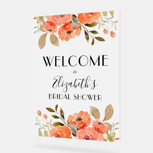 Brautparty mit Aquarellfarben Acrylschild (Winkel)