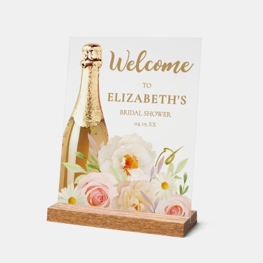 Brautparty mit Aquarellfarben Acrylschild (Winkel)