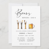 Brautparty mit Bier vor der Probe Einladung (Vorderseite)