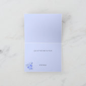 Brautparty mit blauer und weißer Blüte Vielen Dank Dankeskarte (Innenseite)